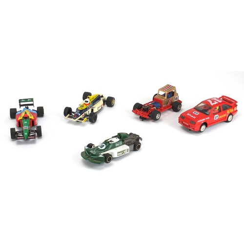 320 - Nine Scalextric and Hornby Hobbies model racing vehicles