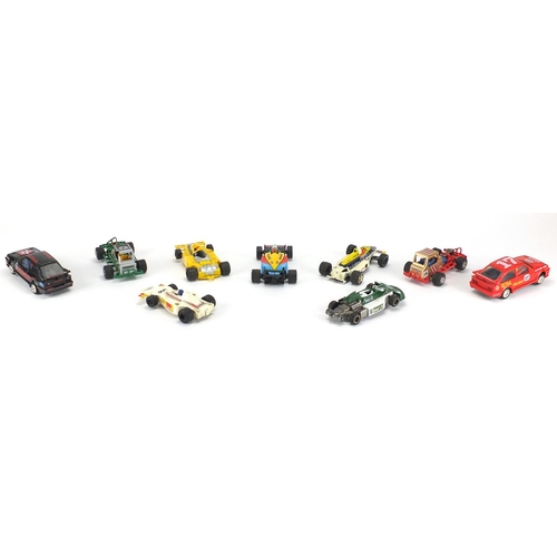 320 - Nine Scalextric and Hornby Hobbies model racing vehicles