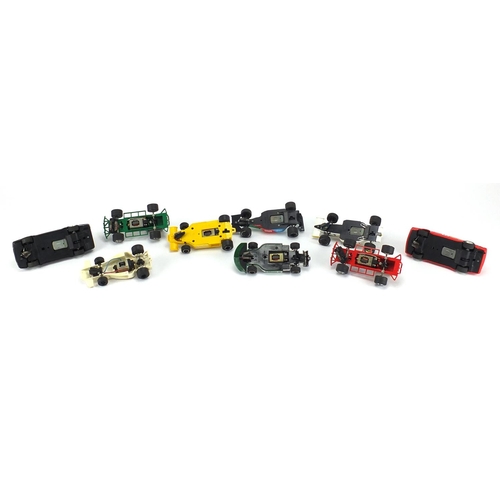 320 - Nine Scalextric and Hornby Hobbies model racing vehicles