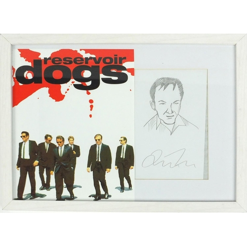 626 - Reservoir Dogs display with Quentin Tarantino sketch and autograph