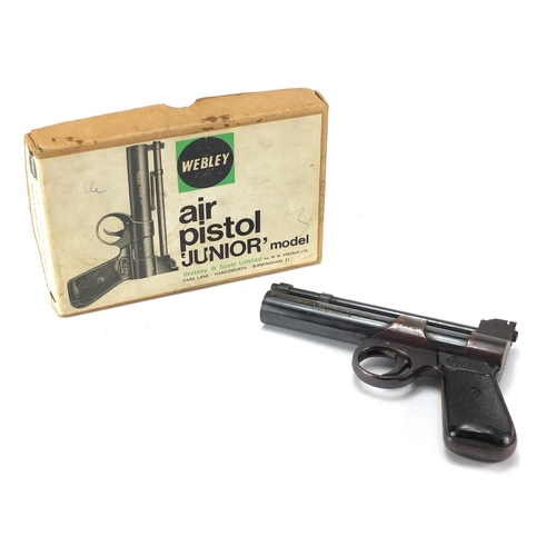 303 - WITHDRAWN - Vintage Webley junior model .177 air pistol with box