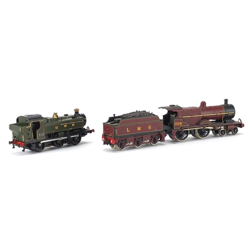 314 - Model railway including OO gauge locomotive numbered 1108, Wills Finecast Great Western Railway loco... 