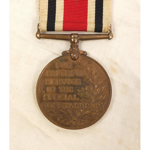 265 - George V Faithful Service medal and napkin, the medal awarded to SERGT.WILLIAM.E.BAILEY