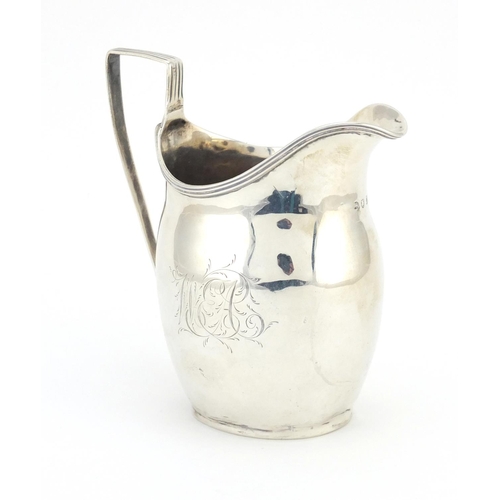 654 - Georgian silver cream jug, London 1798, 11cm high, approximate weight 74.8g