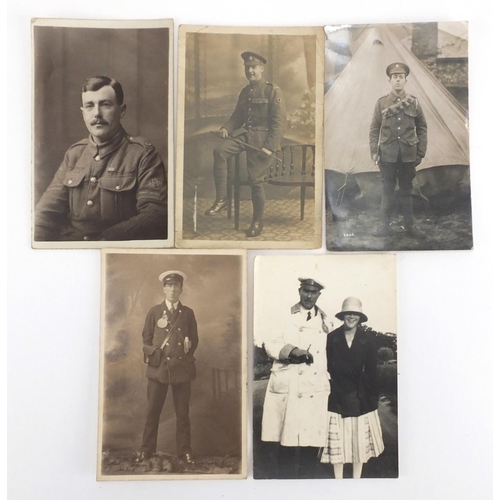 279 - World War I Military black and white photographs and related ephemera including photographs of Squad... 