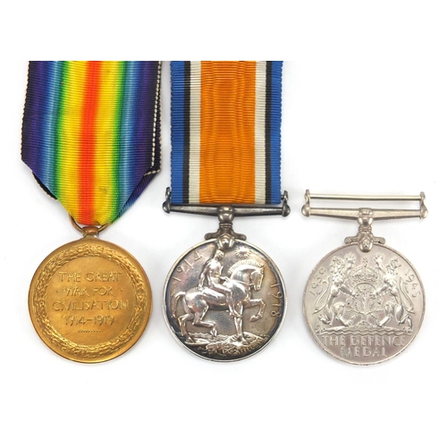 256 - British Military World War I pair and World War II defence medal, the pair awarded to S-21740PTE.L.L... 