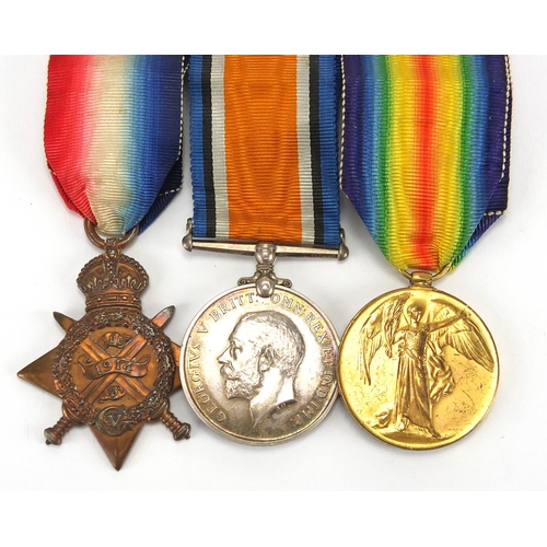 250 - British Military World War I trio with bars including Mons star, awarded to 6DN-5590PTE.A.STOKES.2-D... 