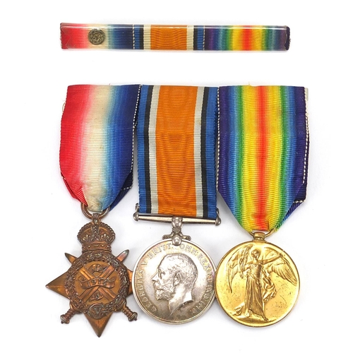250 - British Military World War I trio with bars including Mons star, awarded to 6DN-5590PTE.A.STOKES.2-D... 