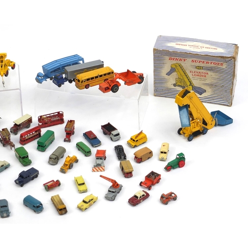 321 - Vintage die cast vehicles including Dinky Super Toys Elevator Loader 964 with box, Lesney, Budgie to... 