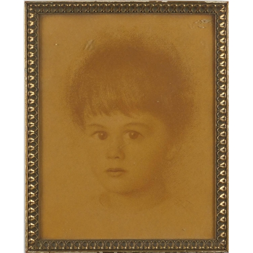 1075 - Walther Schachinger - Head and shoulders portraits, girl and boy, chalk on paper, each 22cm x 17cm