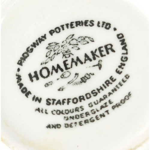 573 - Ridgways homemaker pottery coffee pot, factory marks to the base, 19cm high