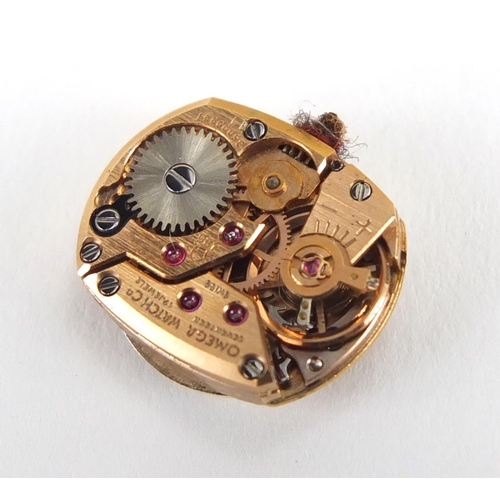 346 - Omega watch box and a ladies Omega watch movement