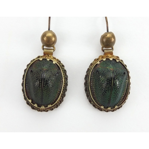 770 - Antique and later earrings and brooches including Victorian silver brooches, 9ct gold cameo earrings... 