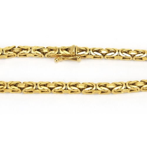 683 - 18ct gold Konigskette link necklace, 86cm in length, approximate weight 86.0g