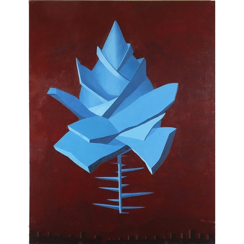 1105 - Andrée Pollier - La Rose, oil on canvas, inscribed verso, unframed, 117cm x 89cm