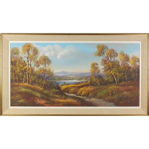 1176 - Ch P Fanderl - The Stony Path, oil on canvas, Stacey Marks label and valuation verso, mounted and fr... 