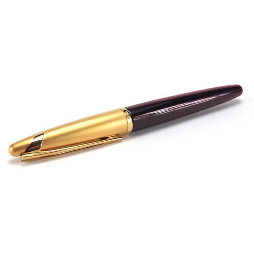 77 - Waterman's Edson fountain pen with 18k gold nib, case and box