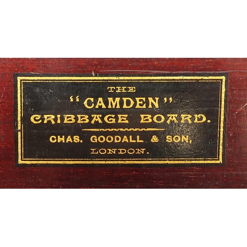 329 - Vintage and later cribbage boards including inlaid Bakelite and advertising examples, the largest 36... 