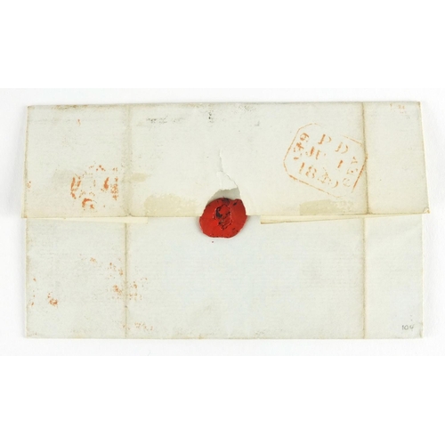 204 - Postal history cover with penny black stamp, SH