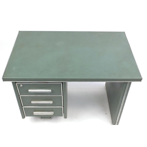 2045 - Industrial design desk, fitted with three drawers, 72cm H x 105cm W x 65cm D