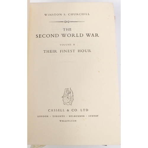 751 - War related books, some with dust jackets and some first edition including Winston Churchill's Secon... 