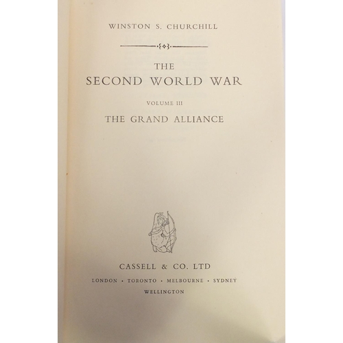 751 - War related books, some with dust jackets and some first edition including Winston Churchill's Secon... 