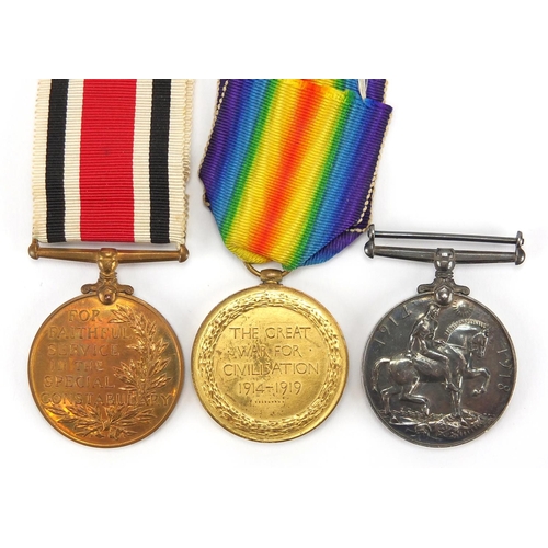 259 - British Military World War I pair and George VI Faithful Service medal, the pair awarded to 8021CPL.... 
