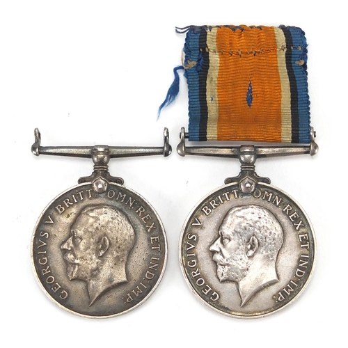 263 - Two British Military World War I 1914-18 war medals awarded to 6-916.A.W.WALL.A.B.R.N. and 1756PTE.A... 