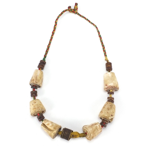 484 - Tribal interest shell necklace