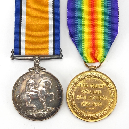 257 - British Military World War I pair awarded to 7916A.CPL.T.KENRICK.RIF.BRIG.