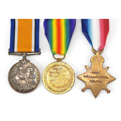 251 - British Military World War I trio awarded to 15094SJT.J.A.G.TURNER.R.IR.FUS