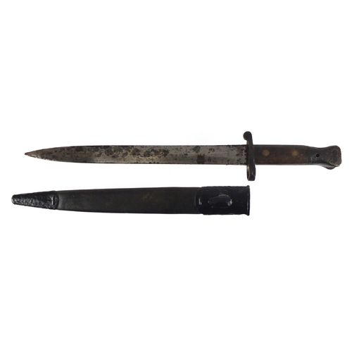 295 - British Military Lee Enfield MKII bayonet by Wilkinson, various impressed marks to the blade, 43.5cm... 