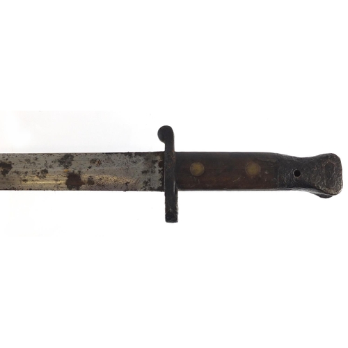 295 - British Military Lee Enfield MKII bayonet by Wilkinson, various impressed marks to the blade, 43.5cm... 