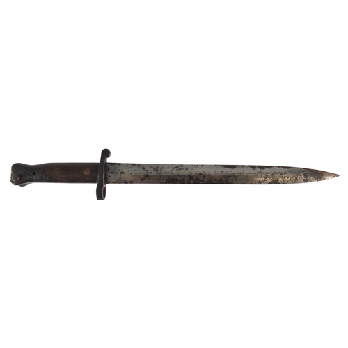 295 - British Military Lee Enfield MKII bayonet by Wilkinson, various impressed marks to the blade, 43.5cm... 