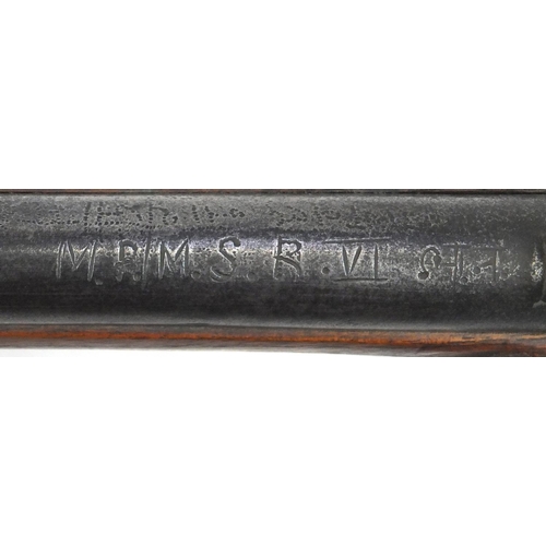 298 - Enfield India pattern two band percussion rifle musket, stamped Made in India to the lock, 122cm in ... 