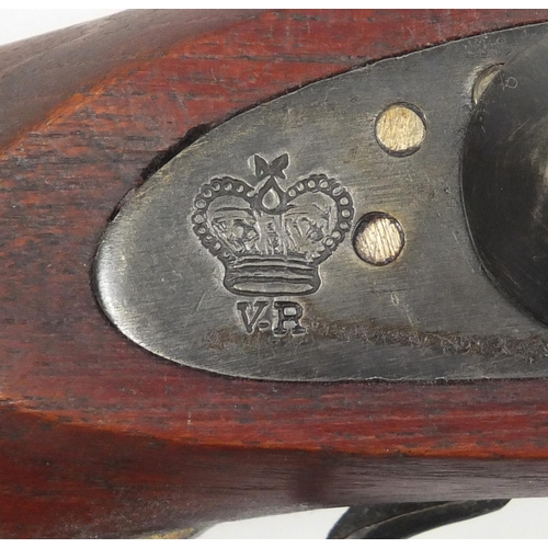 300 - Decorative Enfieled P1853 band rifle musket, various impressed marks, 143cm in length