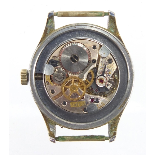 804 - Vintage Gentleman's Angelus wristwatch with luminous hands, numbered 885802 to the back, 3.2cm in di... 