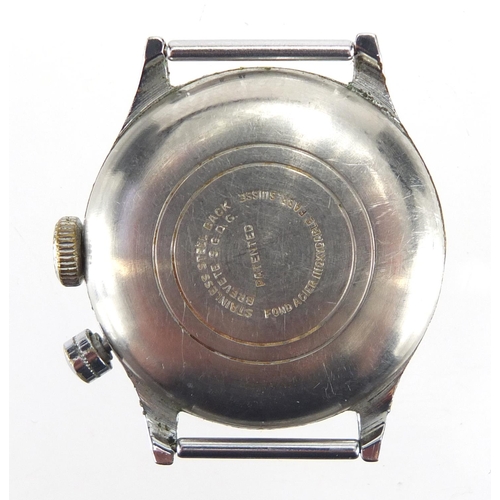 803 - Gentleman's Pierce chronograph wristwatch, the case stamped Brevete S G D G, 3.2cm in diameter