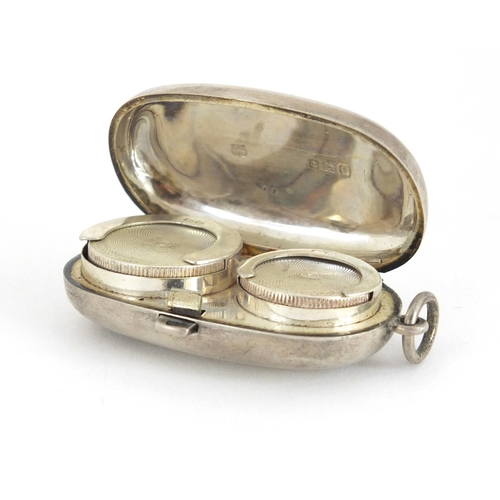 34 - Silver sovereign and half sovereign case, W.N Ltd Birmingham 1913, 5cm in length, approximate weight... 