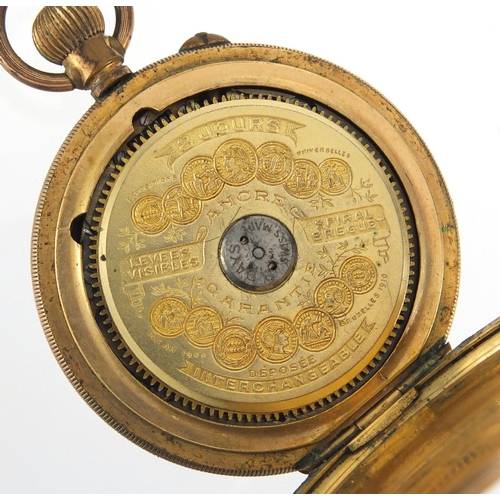 839 - Two vintage gentleman's open face pocket watches with eight day movements, the largest 5cm in diamet... 