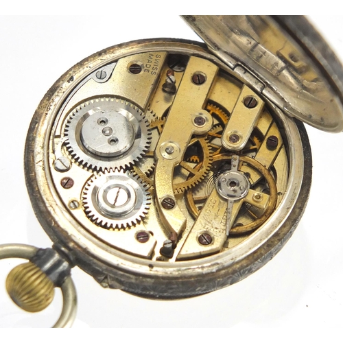 848 - Gentleman's silver open face pocket watch and two ladies silver pocket watches, the largest 5cm in d... 