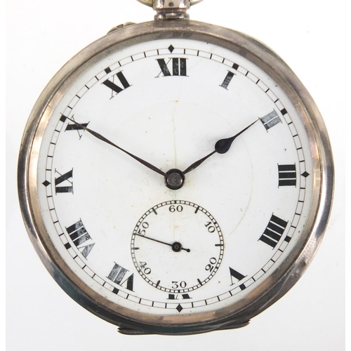 848 - Gentleman's silver open face pocket watch and two ladies silver pocket watches, the largest 5cm in d... 