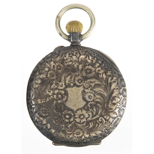 848 - Gentleman's silver open face pocket watch and two ladies silver pocket watches, the largest 5cm in d... 