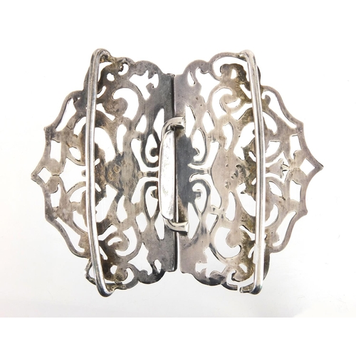 660 - Victorian silver nurses buckle, Birmingham 1898, 8.5cm in length, approximate weight 45.2g