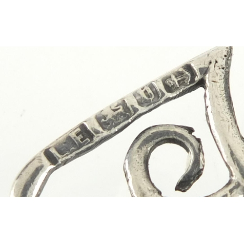 663 - Victorian silver nurses buckle, Birmingham 1876, 8.5cm in length, approximate weight 40.2g