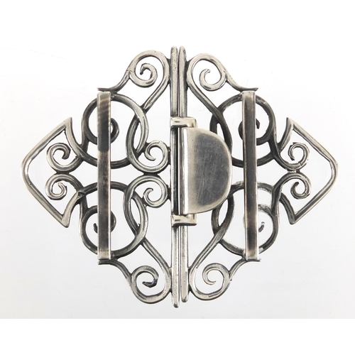 663 - Victorian silver nurses buckle, Birmingham 1876, 8.5cm in length, approximate weight 40.2g