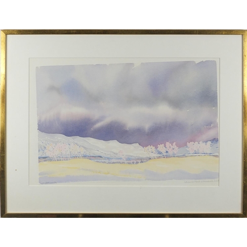 998 - Lindsay Bartholomew - Rothiemurchus Forest at Feshiebridge, watercolour, Thackeray Gallery label ver... 