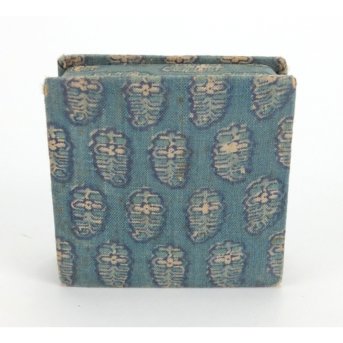 617 - Vintage Liberty silk lined jewellery box, having a leaf design, stamped Liberty London Paris by spec... 