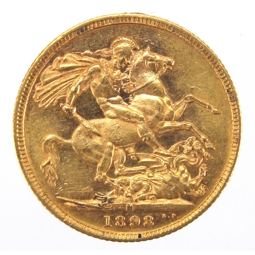 216 - Queen Victoria 1898 gold sovereign