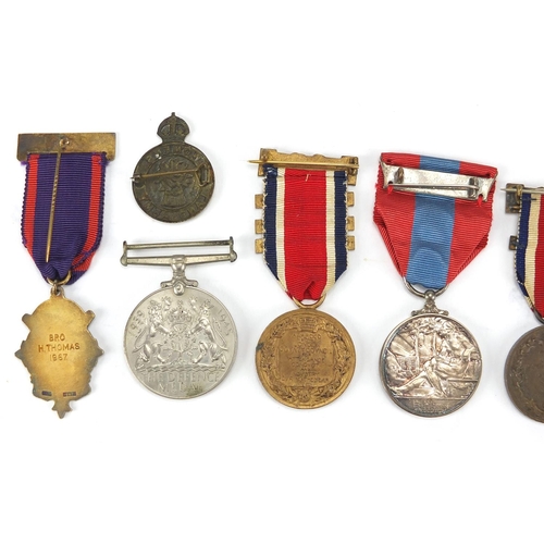 270 - Miscellaneous Militaria including Faithful Service medal awarded to CYRIL THOMAS STEVENS, soldiers p... 